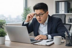 corporate tax filing singapore business owner reviewing tax documents